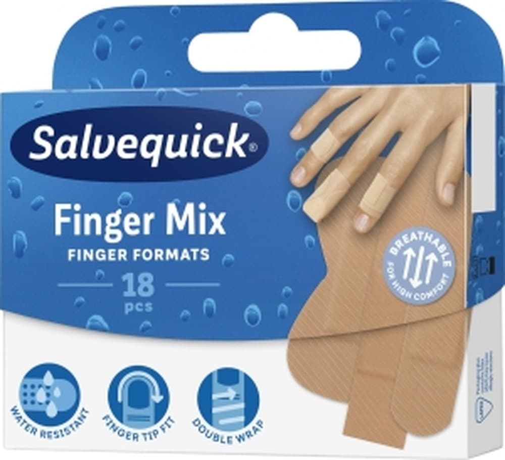 Salvequick Plastry Finger Mix 18 sztuk