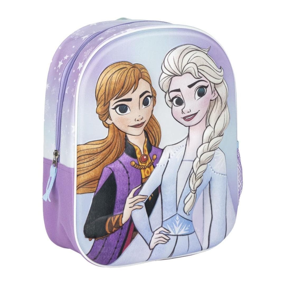Plecak przedszkolny Frozen Elsa i Anna 3D fioletowy