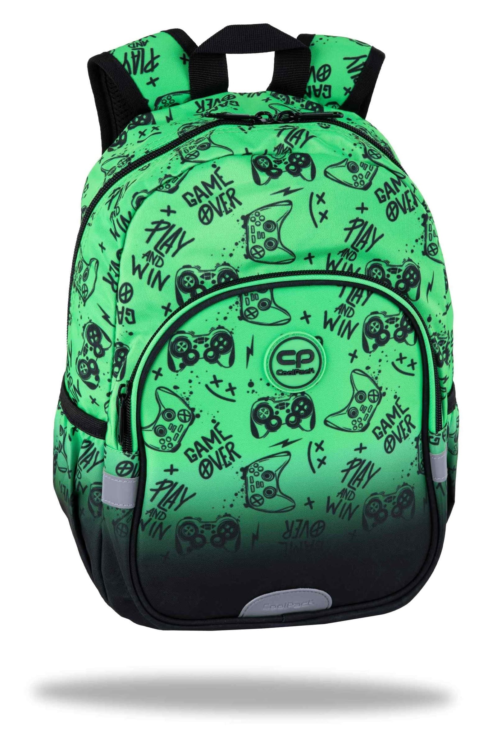 Plecak dziecięcy Coolpack Toby GAME OVER GRADIENT GREEN
