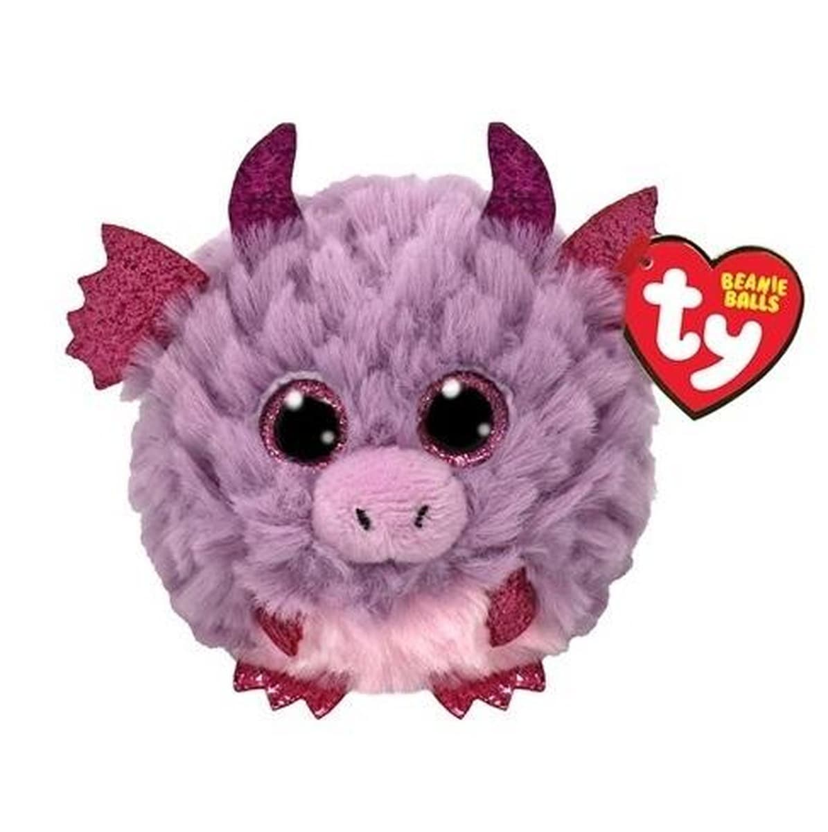 Pluszak Beanie Balls Spark fioletowy smok 10 cm