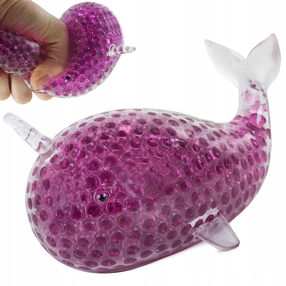 Dinozaur pluszowy z kuleczkami Orbeez zabawka sensoryczna antystresowa