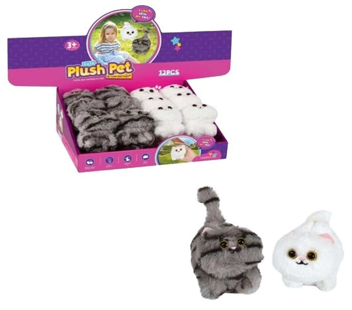 Pluszowy Kotek Cute Plush Pet 1szt. mix