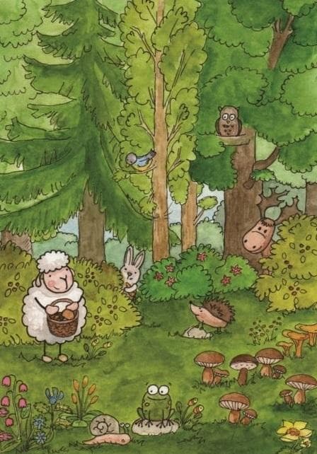 Pocztówka z Kolorowanką - Niech Wszystko - Katarzyna Rymorz
