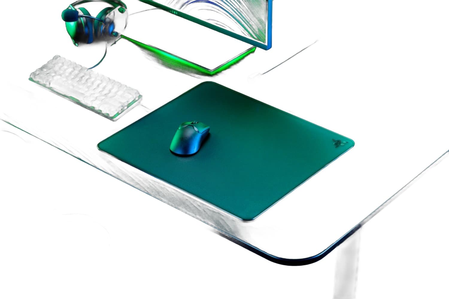 Podkładka pod mysz Razer Atlas szkło hartowane duża czarna