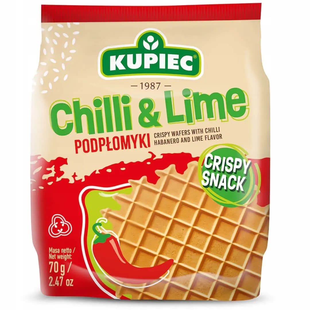 Kupiec Podpłomyki chilli & lime 70g