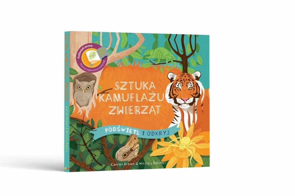 Książka dla dzieci Podświetlana edukacyjna o kamuflażu zwierząt