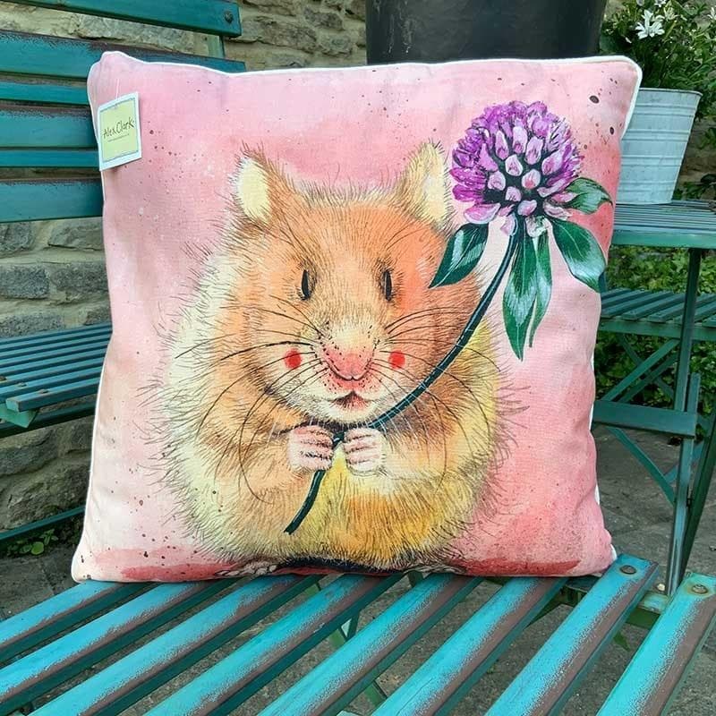 Poduszka dekoracyjna z motywem Chomik Herbert 45 x 45 cm