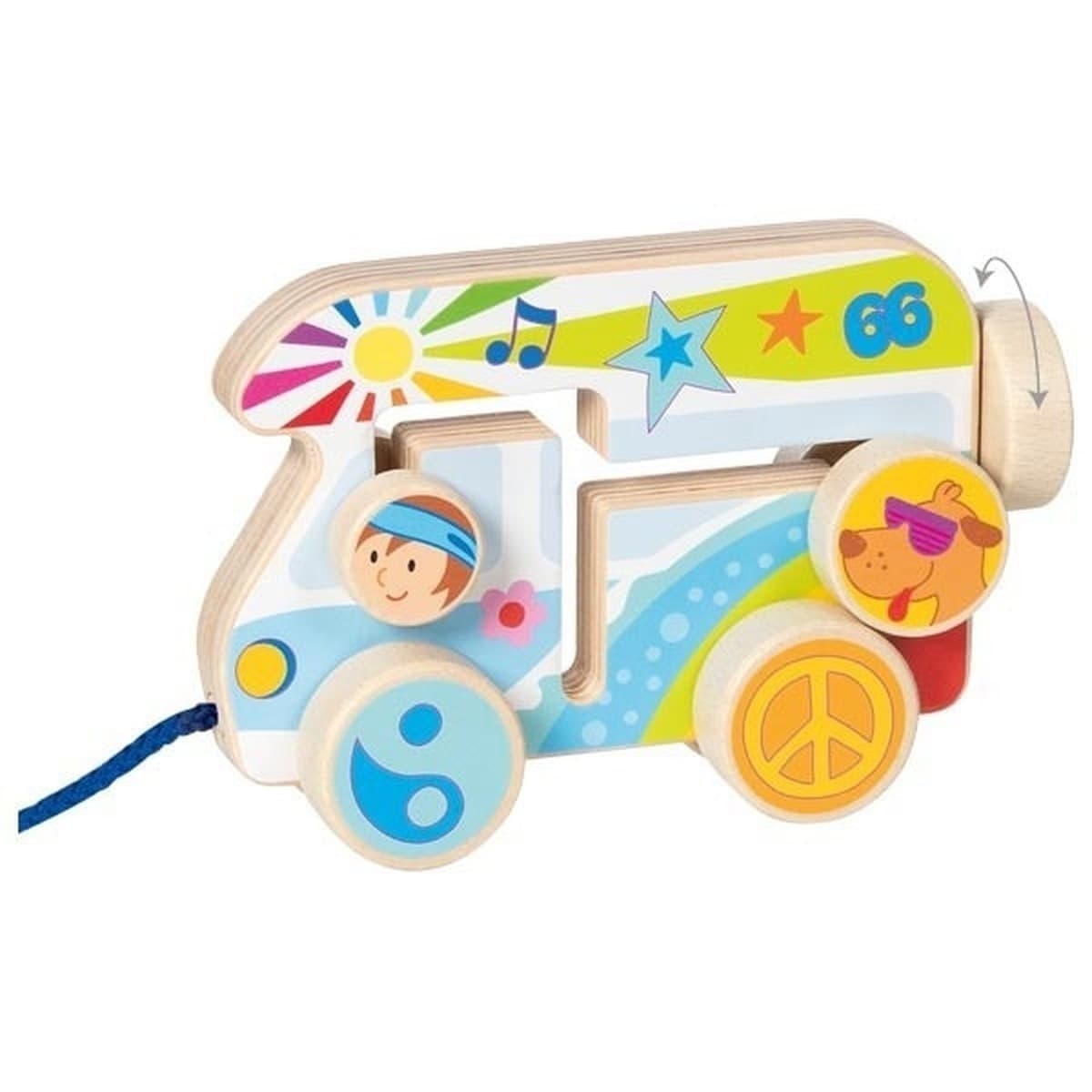 Pojazd drewniany do Ciągnięcia Camper Van
