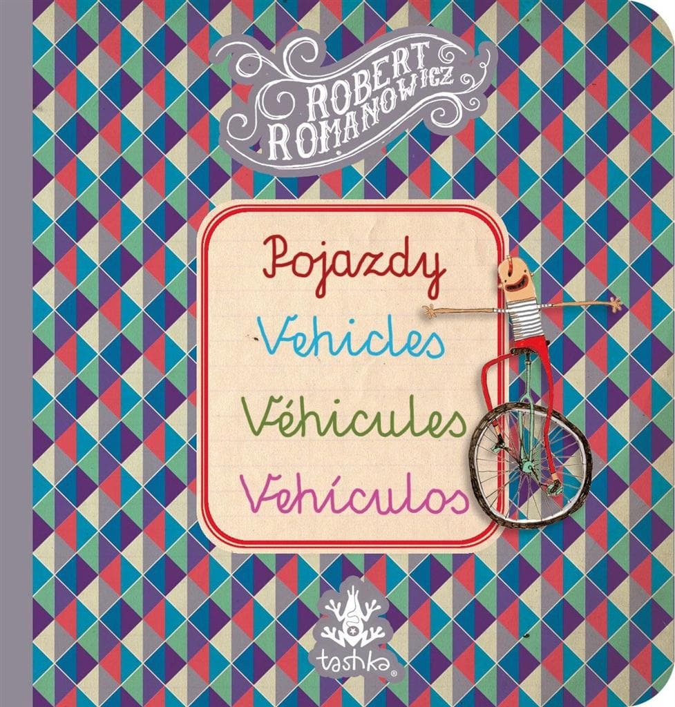 Książeczka edukacyjna dla dzieci Pojazdy z podpisami w 4 językach