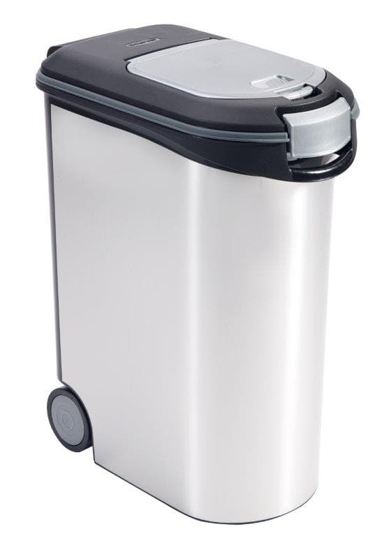 Pojemnik Curver na paszę 20 kg / 54 l metaliczny biały