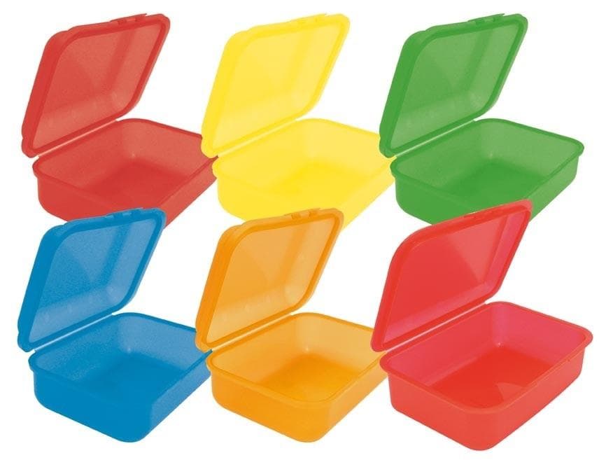 Pojemnik śniadaniowy plastikowy 15 x 11 cm - Mix kolorów