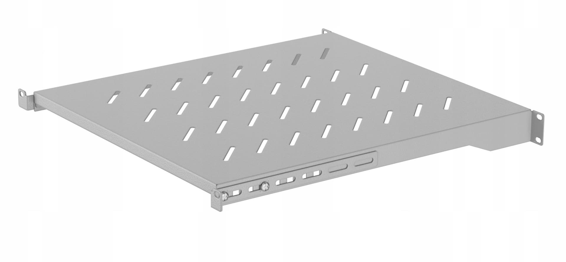 Półka 19 cali do szaf serwerowych 80 cm 1U szara