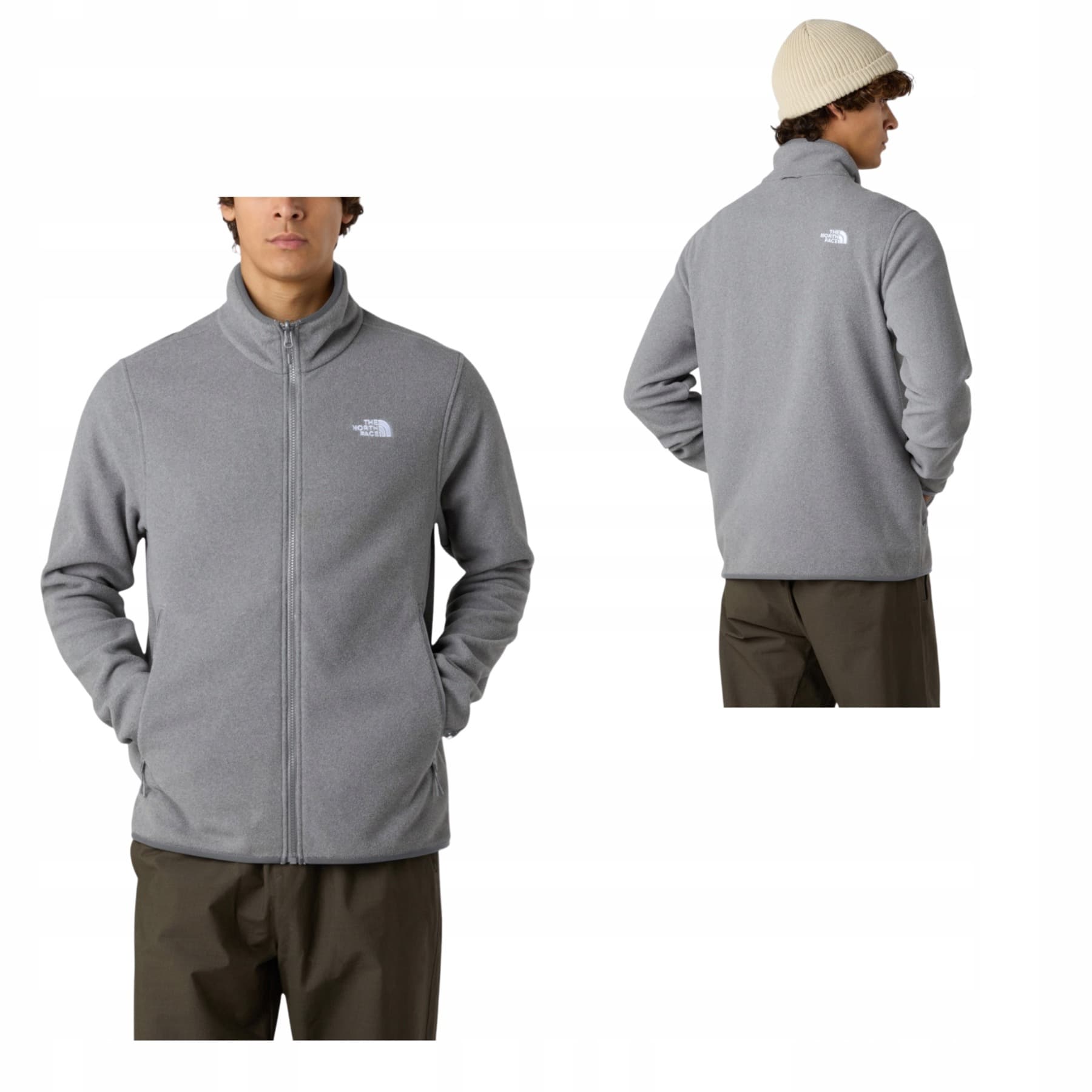 Polar The North Face Glacier Fleece Jacket - szary melanż, rozmiar S