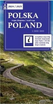 Polska mapa drogowa 2024/2025 w skali 1:800 000
