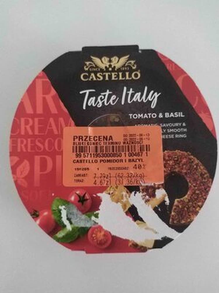 Castello Serek Kremowy Dekorowany Pomidory i Bazylia 125 g