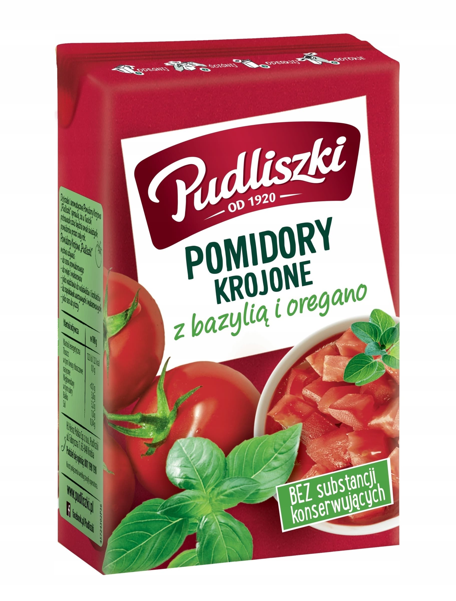 Pomidory krojone z czosnkiem Pudliszki 400g