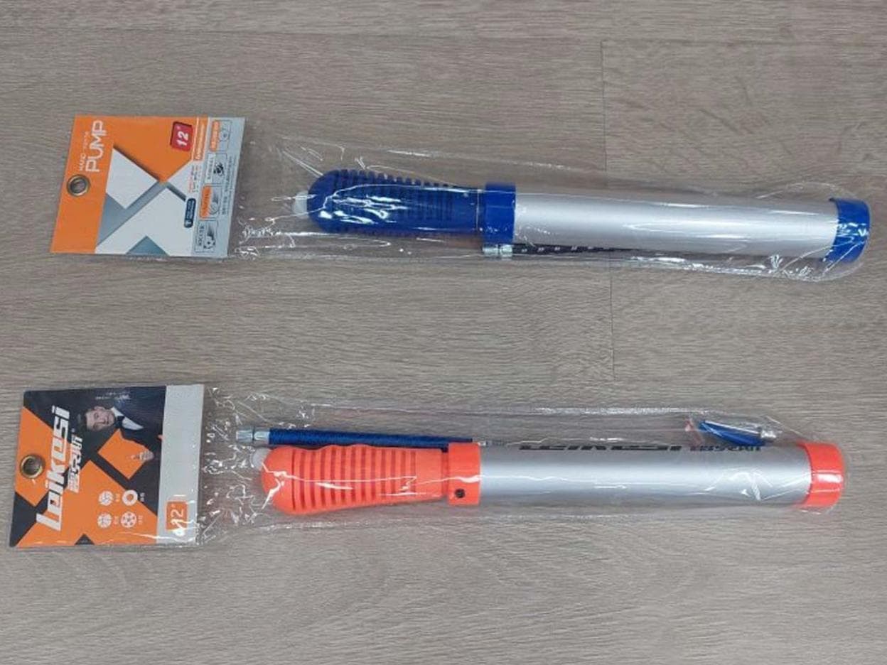 Pompka ręczna aluminiowa 29 cm do piłek i rowerów MIX kolorów