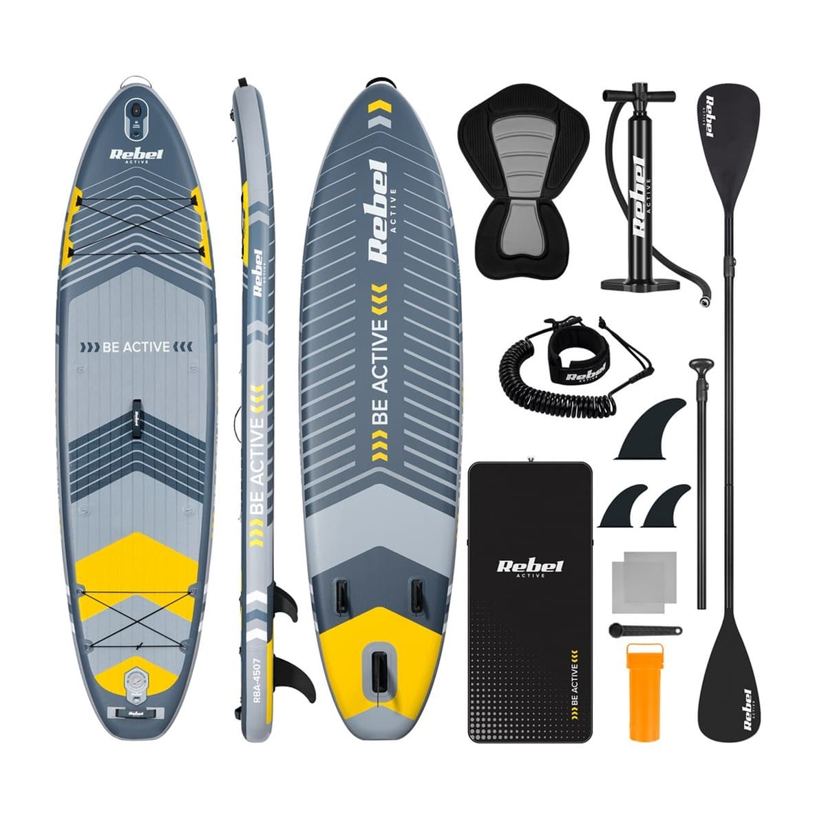 Pompowana deska SUP REBEL ACTIVE 350 x 81 x 15 cm, zestaw
