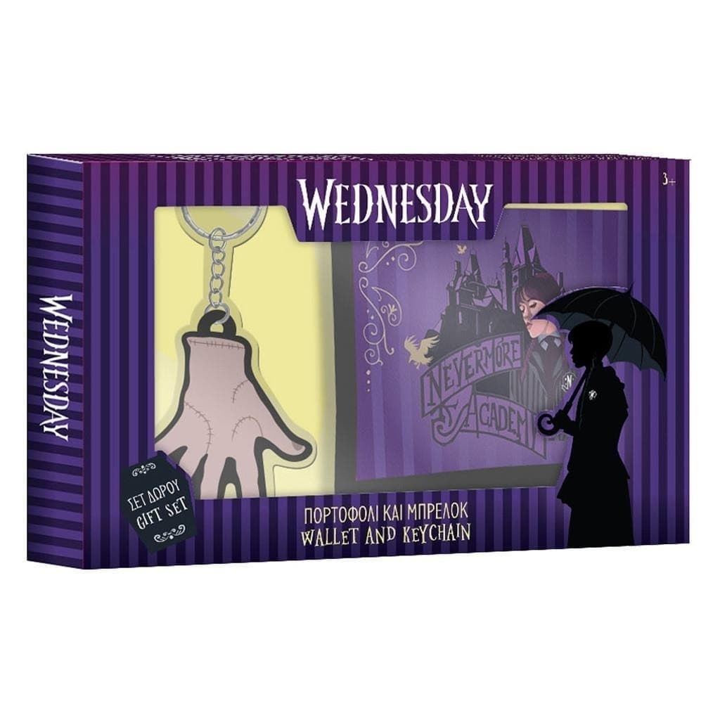 Portfel Wednesday Addams z Breloczkiem Zestaw Prezentowy