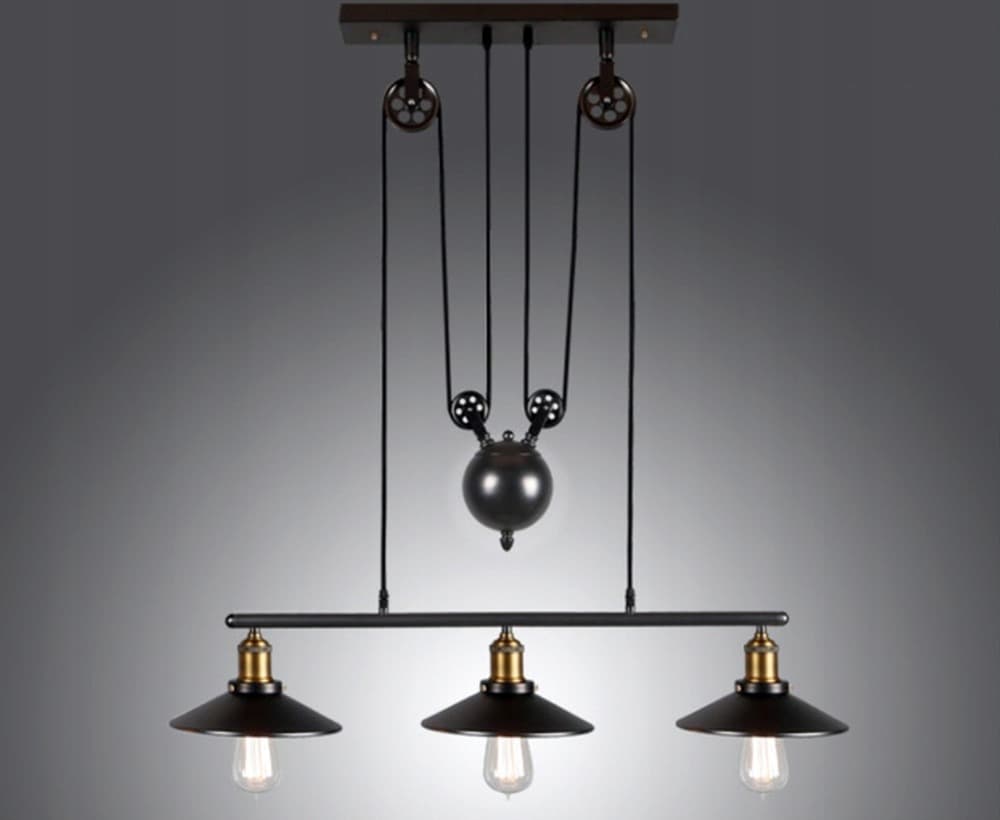 Lampa wisząca industrialna potrójna