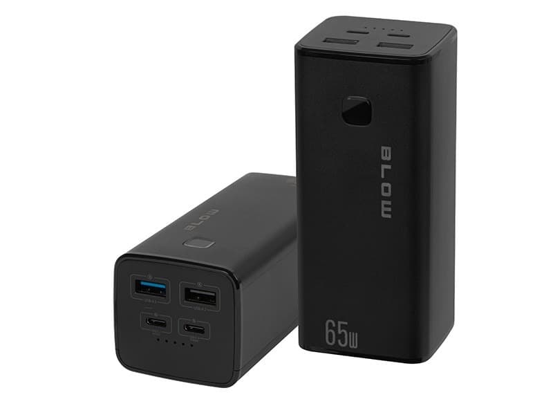 Power bank Blow o pojemności 20000 mAh z funkcją PD 65W, kolor czarny