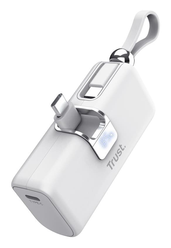 Powerbank kieszonkowy TRUST Pacto 5000 mAh biały