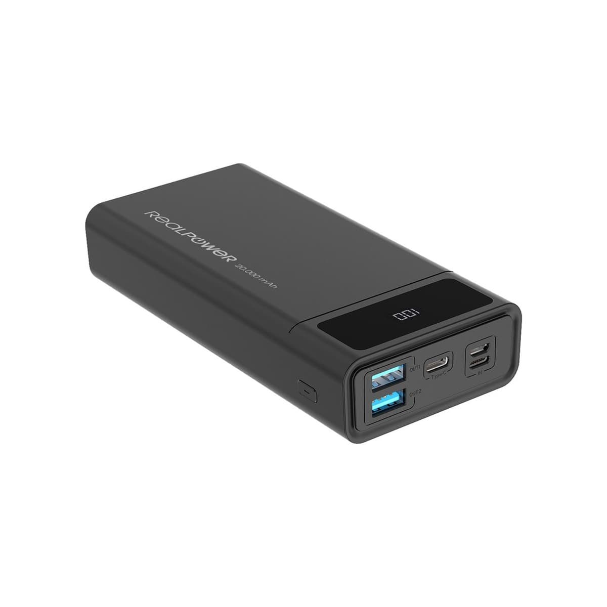 Powerbank RealPower PB-20k PD 20000 mAh Czarny