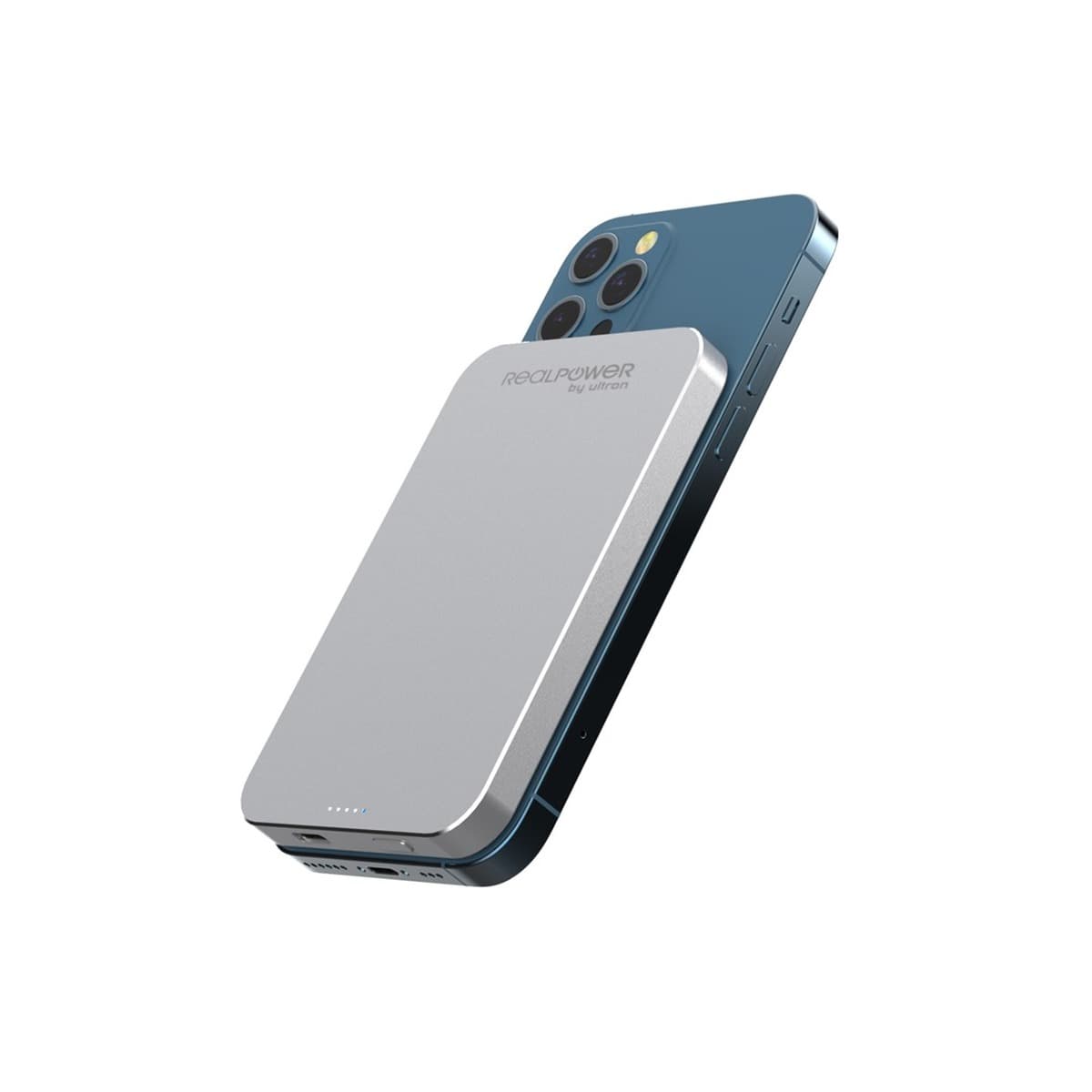 Powerbank RealPower PB-5000 MAG 5000mAh srebrny