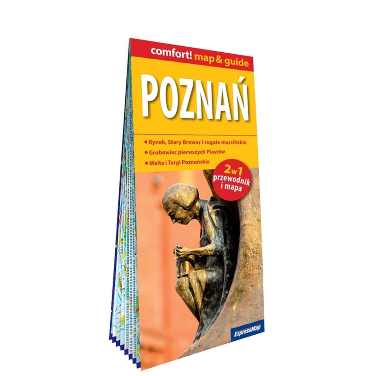 Poznań mapa i przewodnik laminat PL 2023