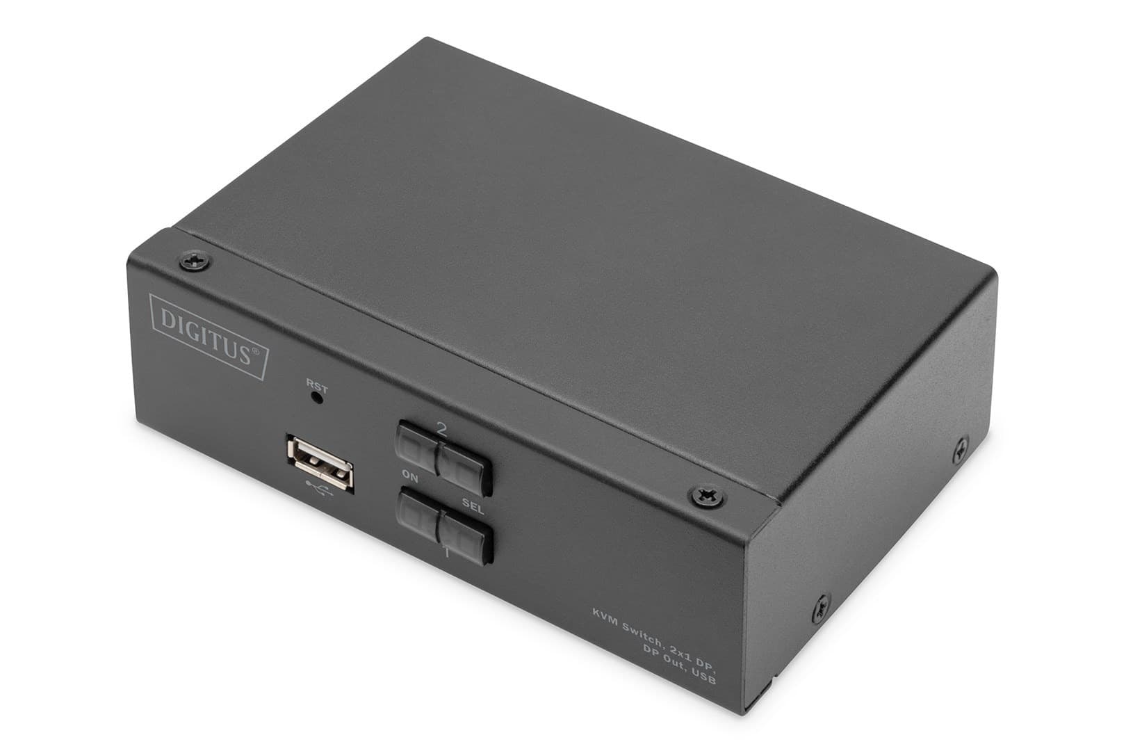 Przełącznik KVM 2xDisplayPort 4K 60Hz + USB + Audio