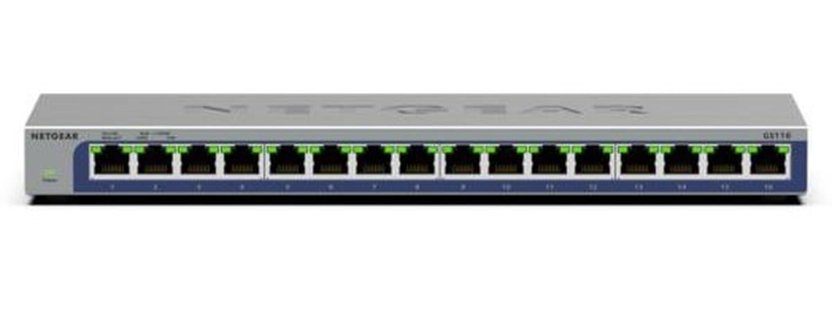 Przełącznik Netgear niezarządzany 16 portów Gigabit Ethernet GS116-300EUS