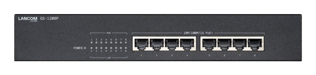 Przełącznik sieciowy LANCOM GS-1208P 8-portowy PoE Gigabit Ethernet