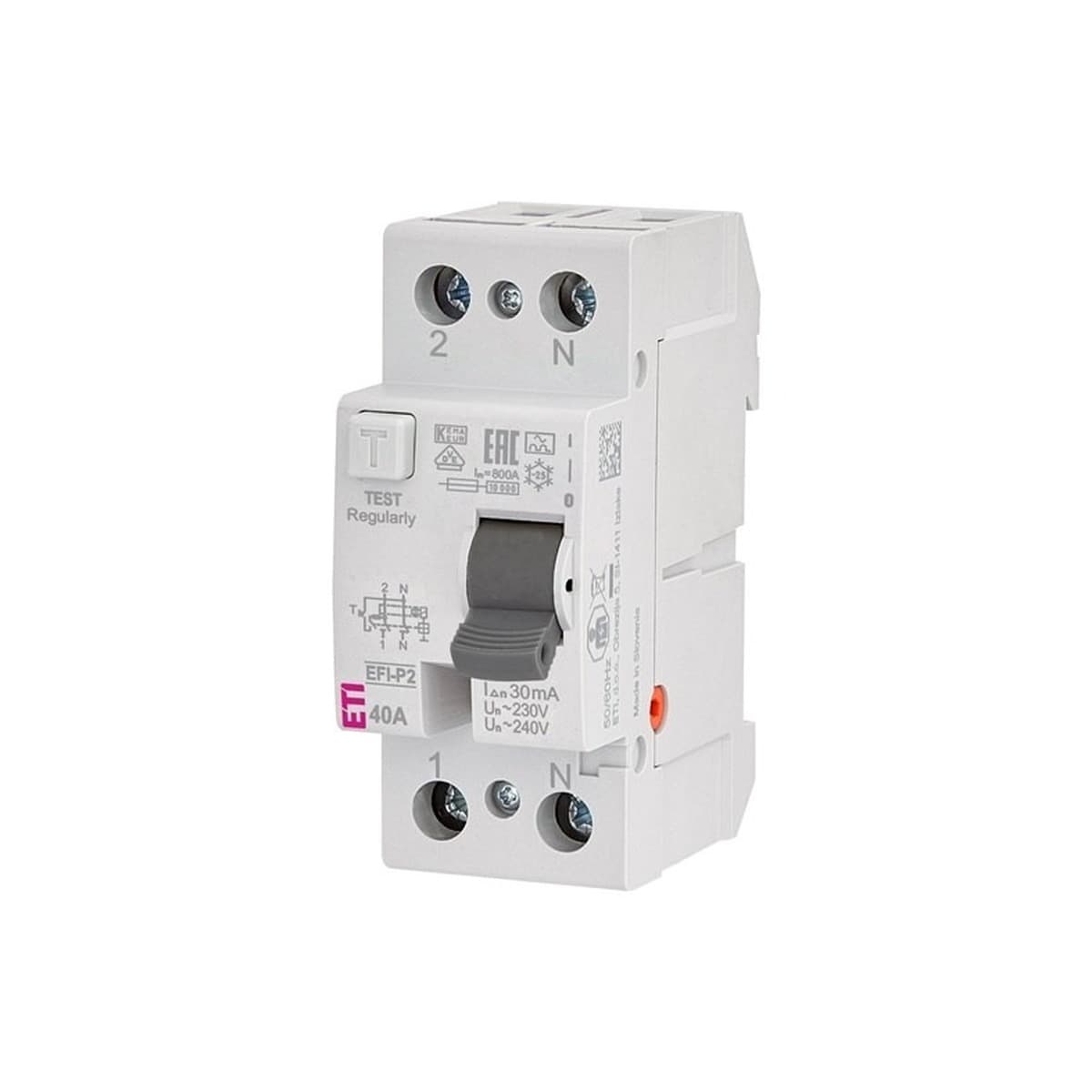 Przekaźnik prądowy 2P 40A 30mA EFI-P2 A