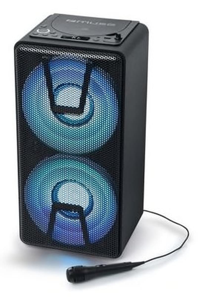 Przenośny system stereo DJ 150 W Muse M-1820 czarny odtwarzacz mp3