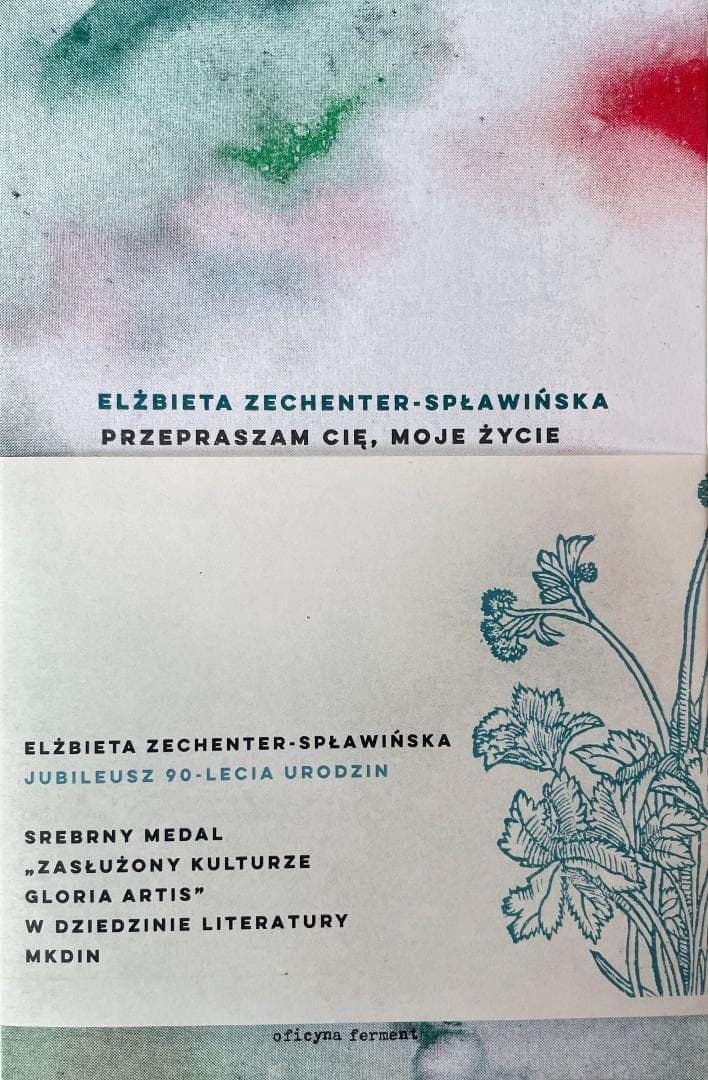 Elżbieta Zechenter-Spławińska - Tomik poezji "Przepraszam cię, moje życie"