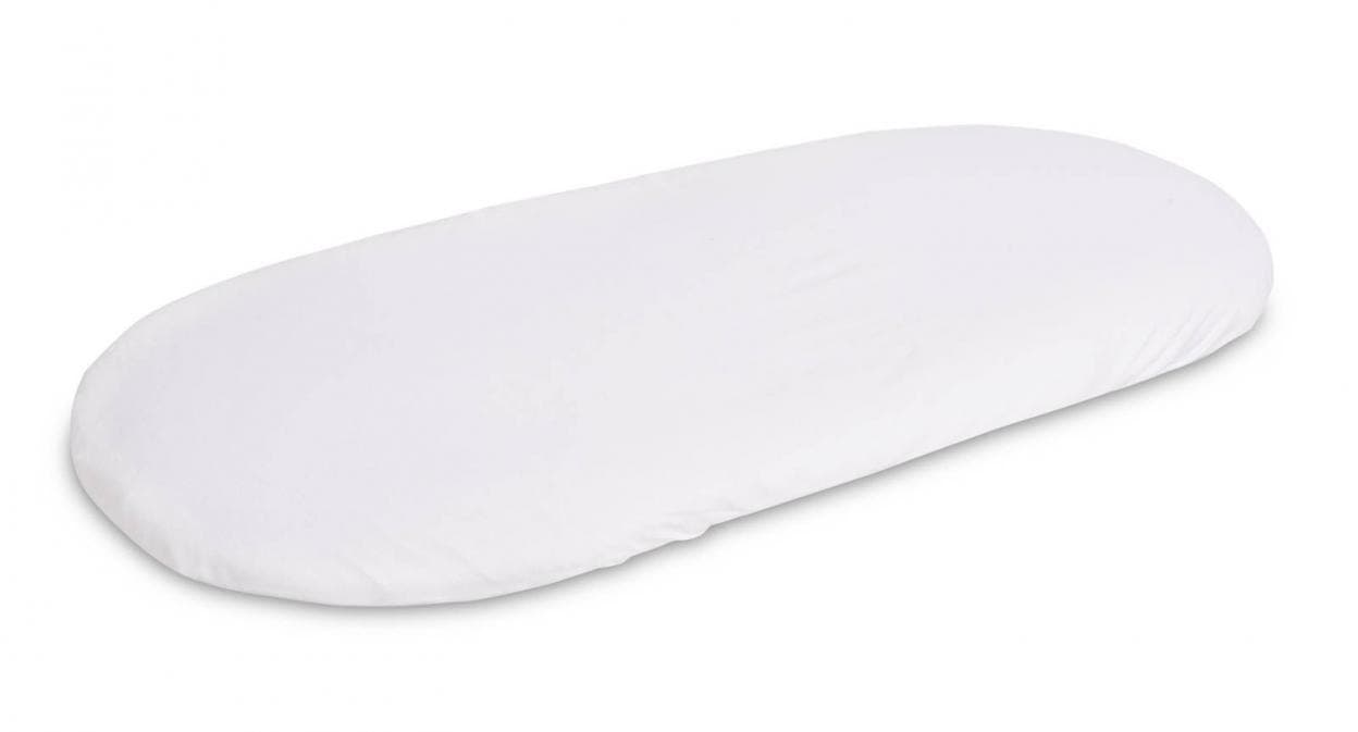 Prześcieradło nieprzemakalne jersey do wózka dziecięcego białe 75x35 cm