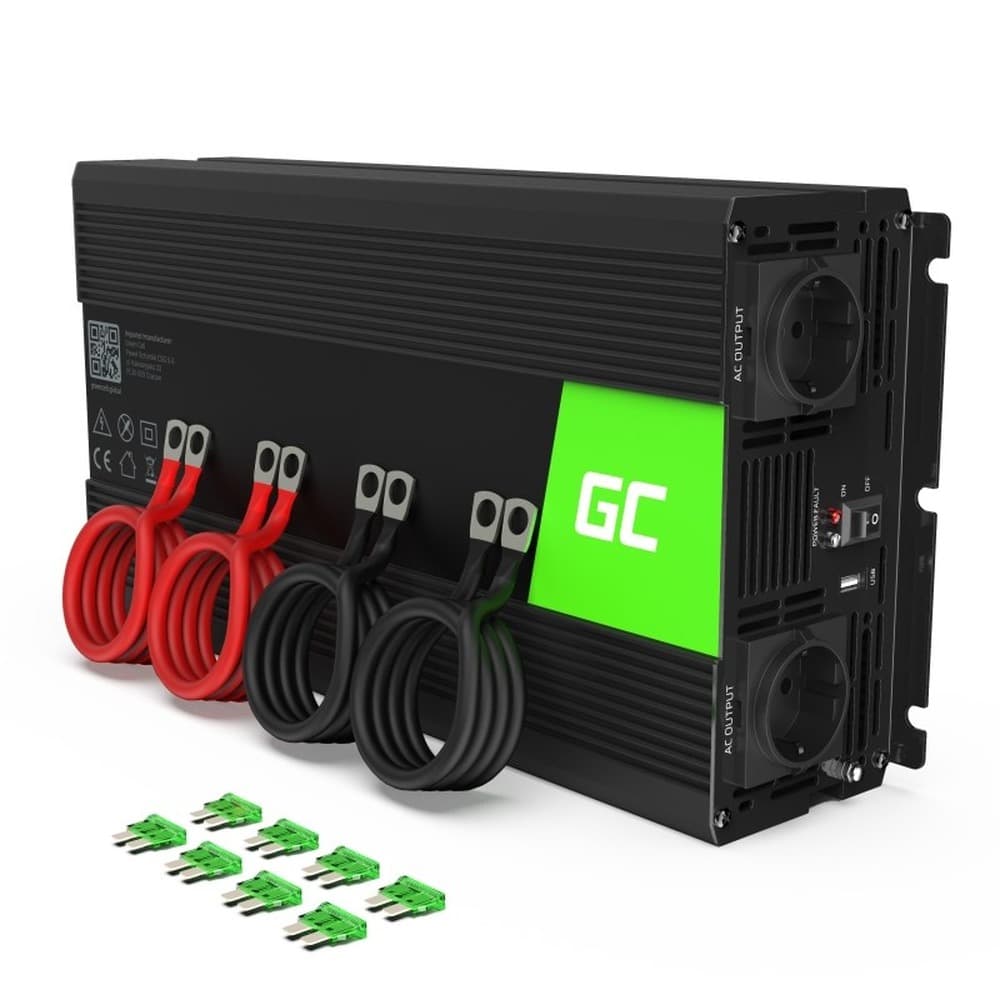 Green Cell Przetwornica Napięcia 24V na 230V 2000W/4000W INV20 Czysta Sinusoida