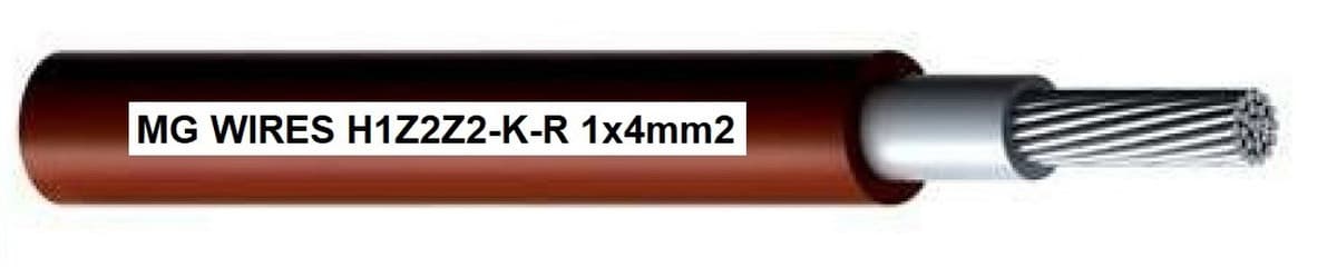 Przewód fotowoltaiczny H1Z2Z2-K 1x4mm2 czerwony 0,6/1kV 50m