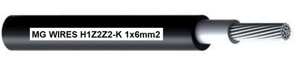 Przewód fotowoltaiczny H1Z2Z2-K 1x6mm2 czarny 50 m