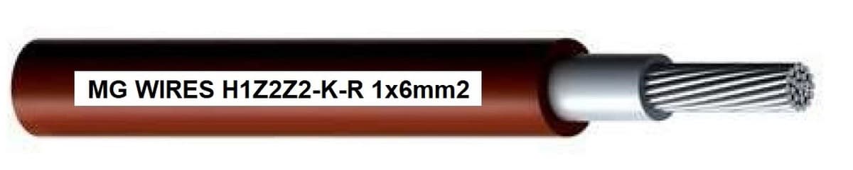 Przewód fotowoltaiczny H1Z2Z2-K 1x6mm2 czerwony 100m