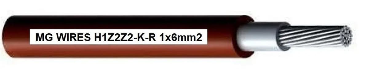 Przewód fotowoltaiczny MG Wires 1x6mm2 0,6/1kV czerwony H1Z2Z2-K-R-6mm2 RD 50m