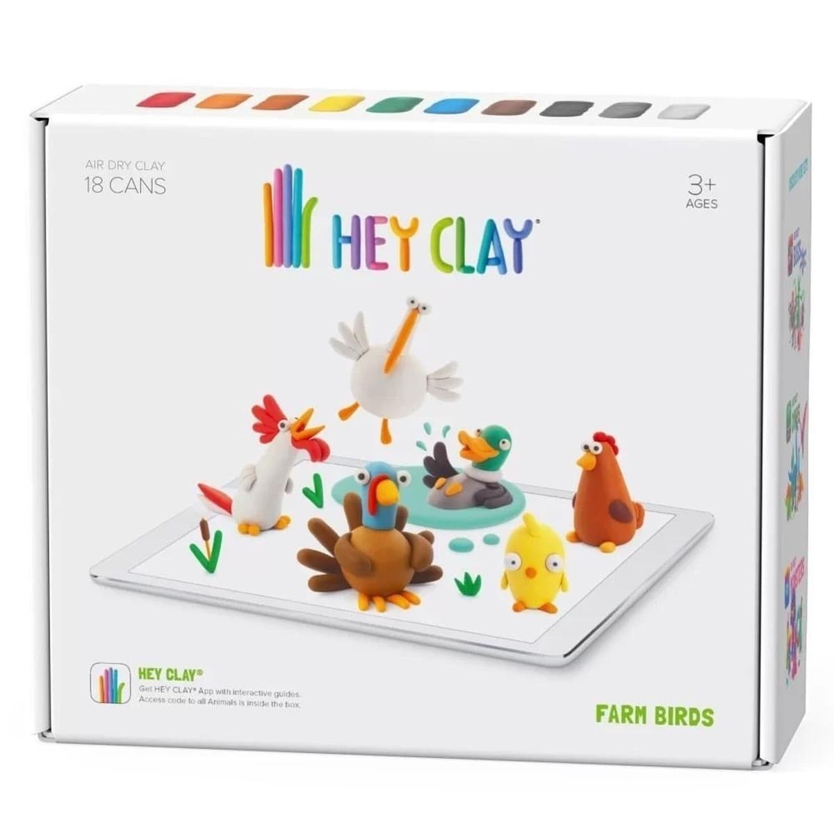 Ptaki z farmy Hey Clay - zestaw kreatywny masa do modelowania