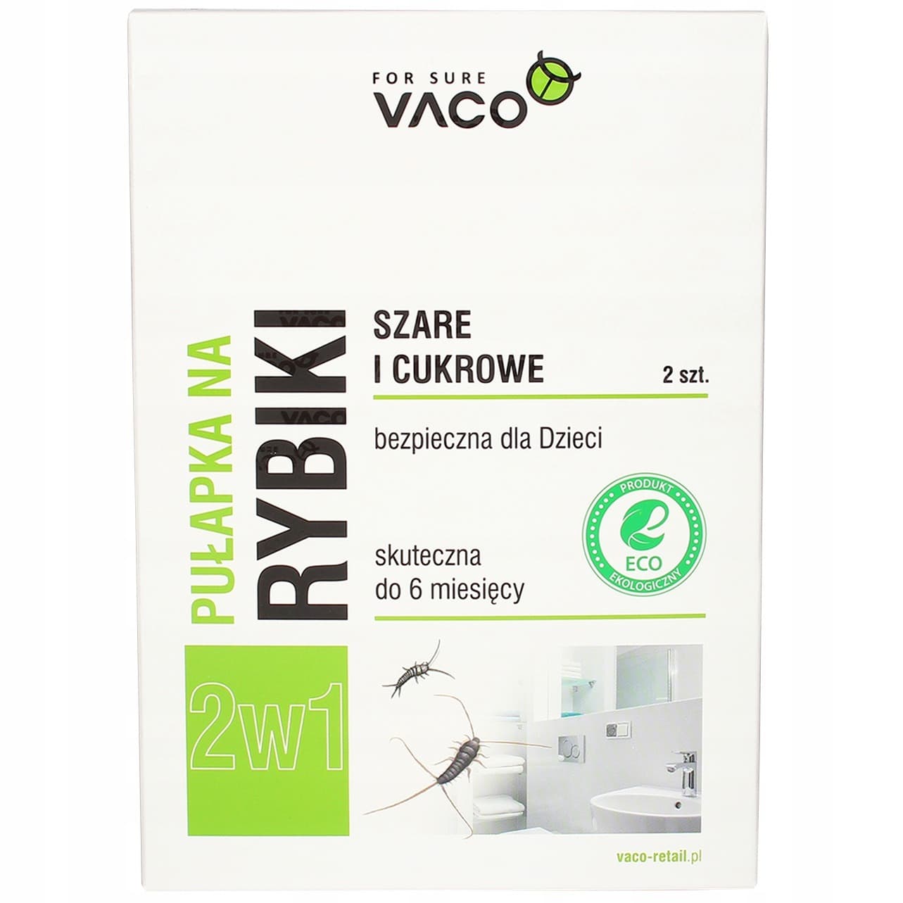 ECO VACO Pułapka na rybiki szare i cukrowe - 2 szt.