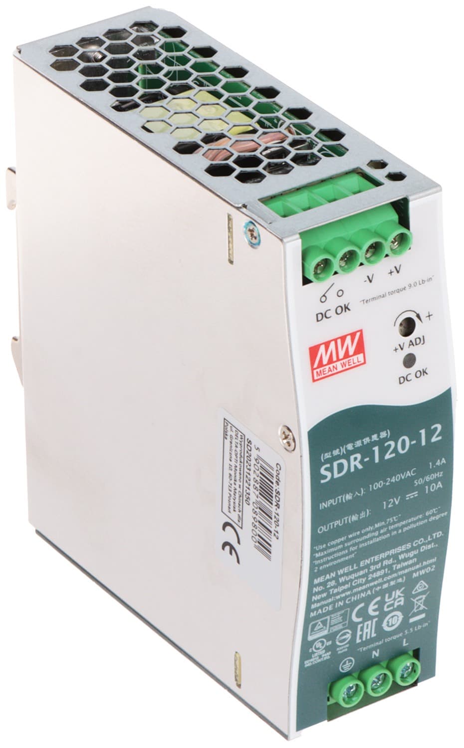 Zasilacz Impulsowy 120W 12V DIN