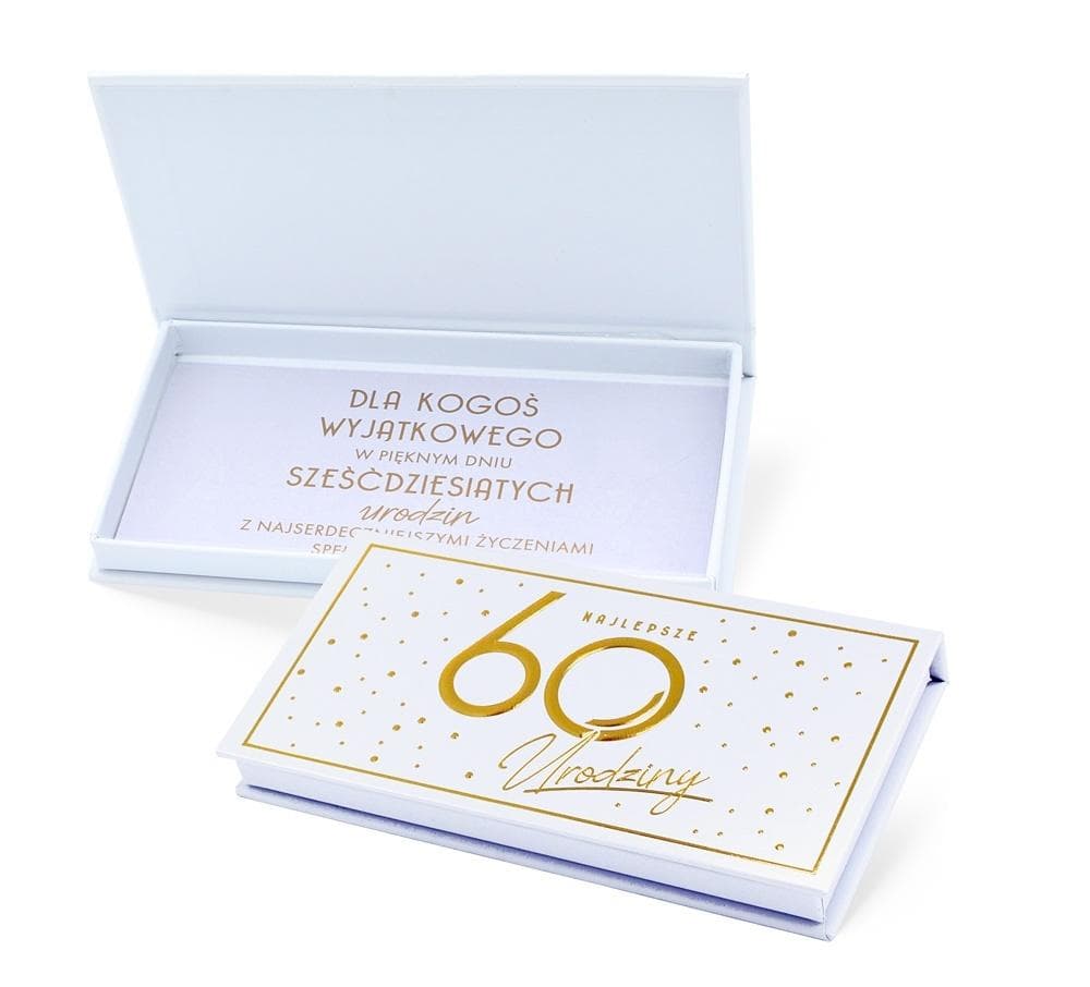 Koperta podarunkowa Urodziny 60 lat 16,5 x 8,5 cm Elite Kukartka