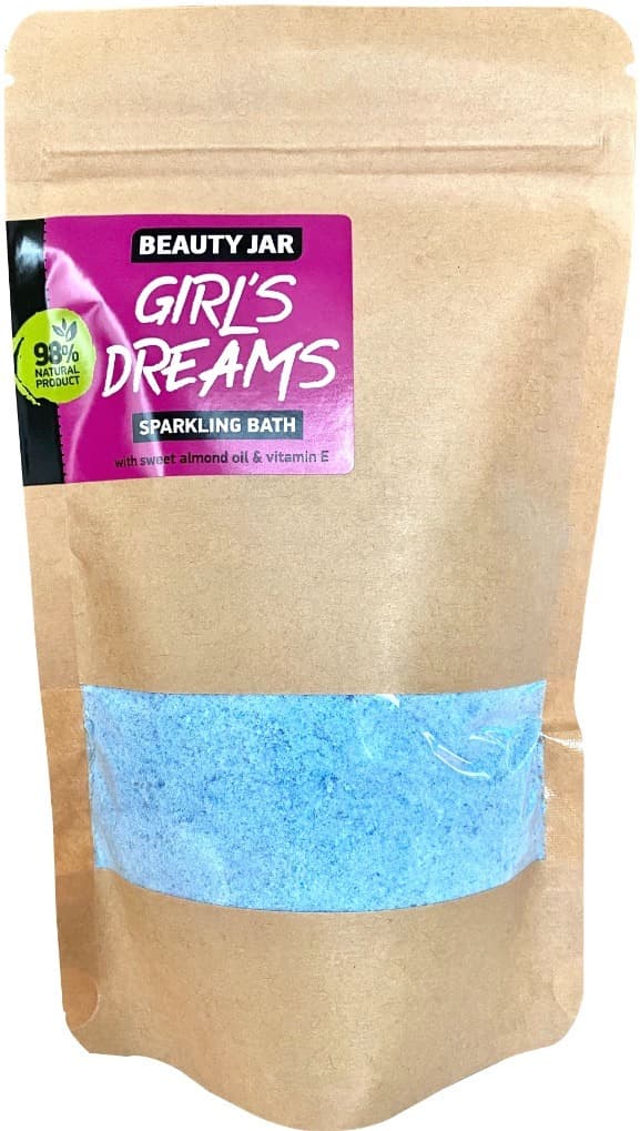 Puder do kąpieli Olej ze słodkich migdałów i witamina E Beauty Jar Girls Dreams Sparkling Bath (250 g)