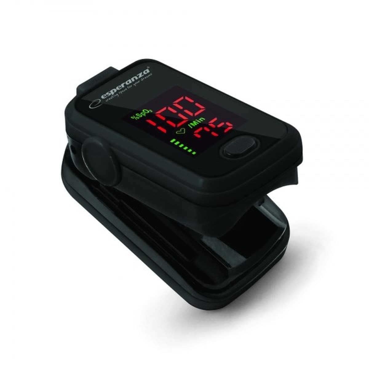 Pulsoksymetr napalcowy Esperanza ECO001 - saturacja, puls, LED, czarny