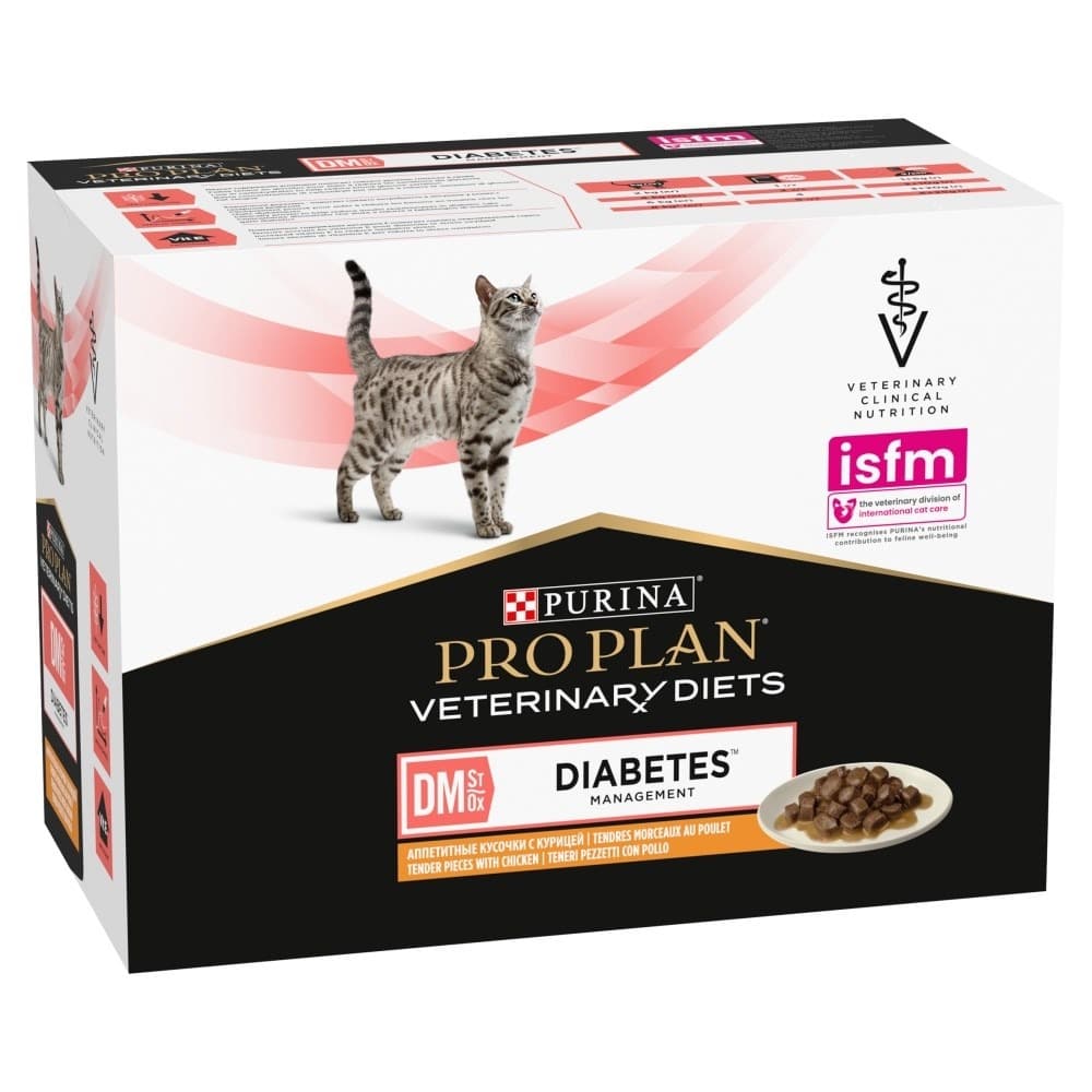 Purina Pro Plan Veterinary Diets Feline DM Kurczak dla kotów z cukrzycą 850g