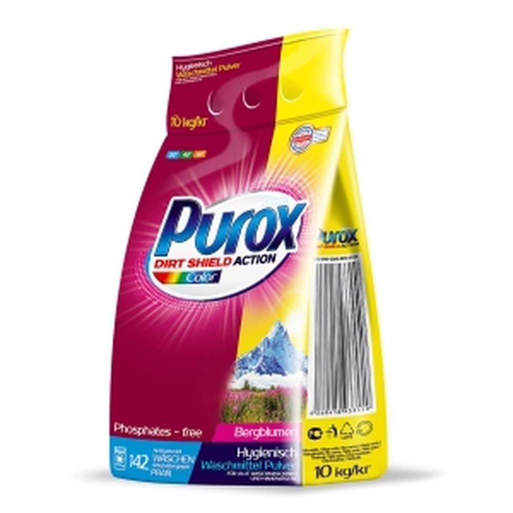 PUROX PROSZ.142P 10KG KOLOR - Proszek do prania kolorowych tkanin, 10 kg