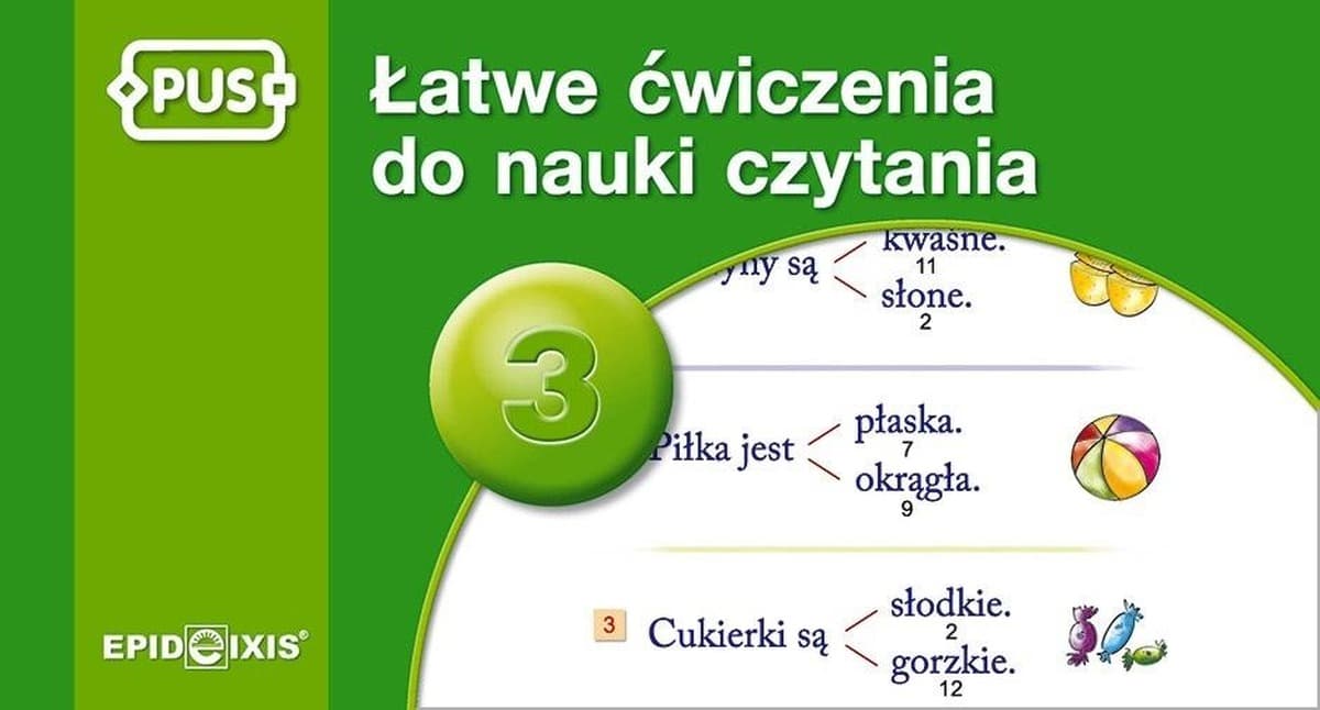 PUS Łatwe Ćwiczenia do nauki czytania część 3